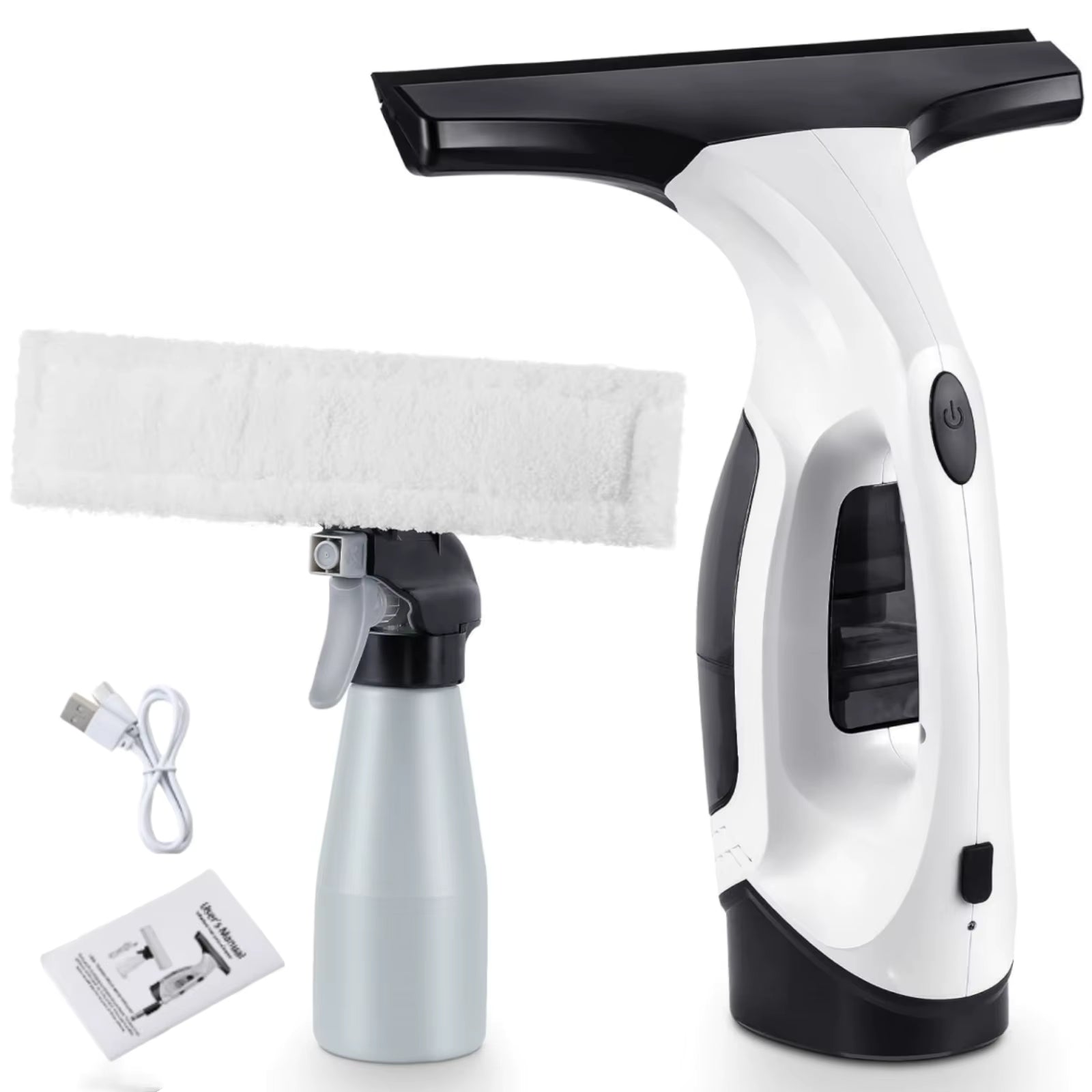 Cordless Rechargeable Window Washer – Effortless Cleaning for Glass, Mirrors, Cars & More