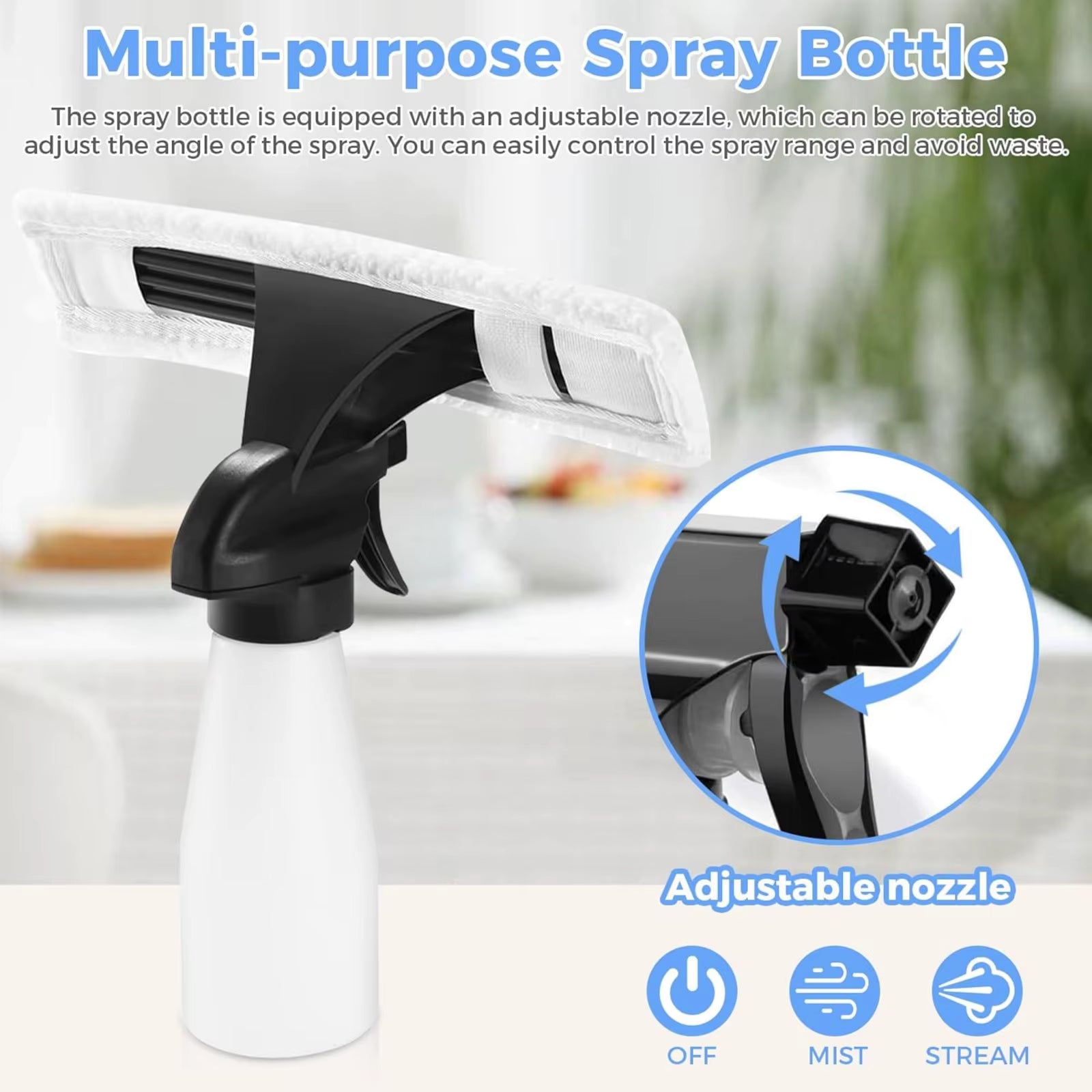 Cordless Rechargeable Window Washer – Effortless Cleaning for Glass, Mirrors, Cars & More